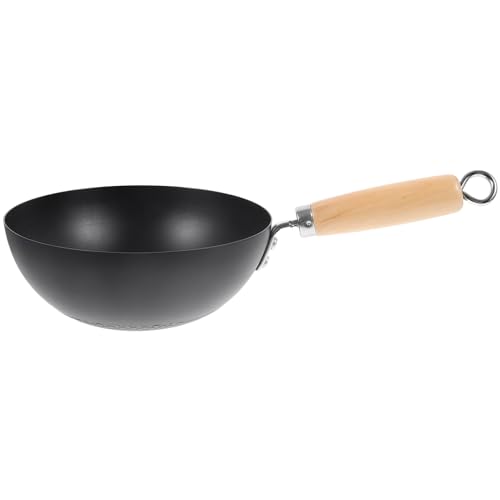 Cabilock Schmiedeeiserne Mini-Wok-Pfanne 20 Cm Kleine Wok-Bratpfannen Antihaftbeschichtete Gaspfanne Japanische Wok-Pfanne Traditionelle Pfanne Für Induktions-Gasherde von Cabilock