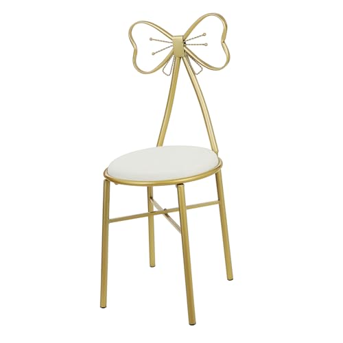 Cabilock Schminktischstuhl mit Rückenlehne und Schleifen Design Gepolsterter Hocker mit Hochwertigem Schaumpolster Stabile Konstruktion mit Doppelstreben Vielseitig für Schlafzimmer Cabilock Schminktischstuhl mit Rückenlehne und Schleifen Design Gepolsterter Hocker mit Hochwertigem Schaumpolster Stabile Konstruktion mit Doppelstreben Vielseitig für Schlafzimmer von Cabilock