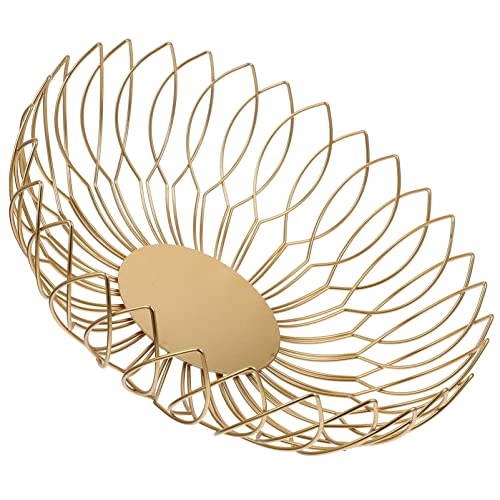 Cabilock Fruchthalter Schreibtisch-Obstkorb Draht-Obstschale Hohles Design Snack-Aufbewahrungskorb Für Die Küche Golden Dekorative Körbe Cabilock Fruchthalter Schreibtisch-Obstkorb Draht-Obstschale Hohles Design Snack-Aufbewahrungskorb Für Die Küche Golden Dekorative Körbe von Cabilock