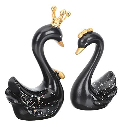Cabilock Schwan Handwerk Dekore Harz Tier Modell Ornamente Kuchen Topper Dekorationen Home Office Decor von Cabilock