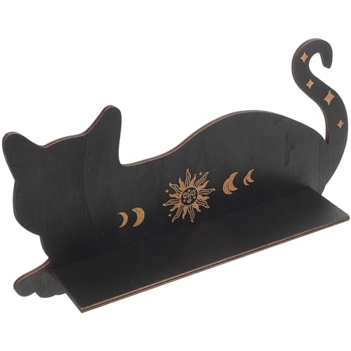 Cabilock Schwebendes mit Katzenmotiv Wanddekoration Rustikales Wandregal Platzsparende Aufbewahrung von Cabilock