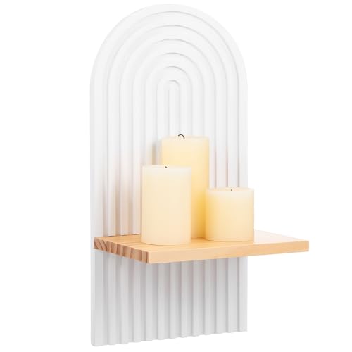 Cabilock Schweberegal aus Holz, Boho, Wandmontage, kleine Pflanzen, Topflappen, rustikale Wand-Teelichthalter, Regal für Wohnzimmer, Schlafzimmer Cabilock Schweberegal aus Holz, Boho, Wandmontage, kleine Pflanzen, Topflappen, rustikale Wand-Teelichthalter, Regal für Wohnzimmer, Schlafzimmer von Cabilock