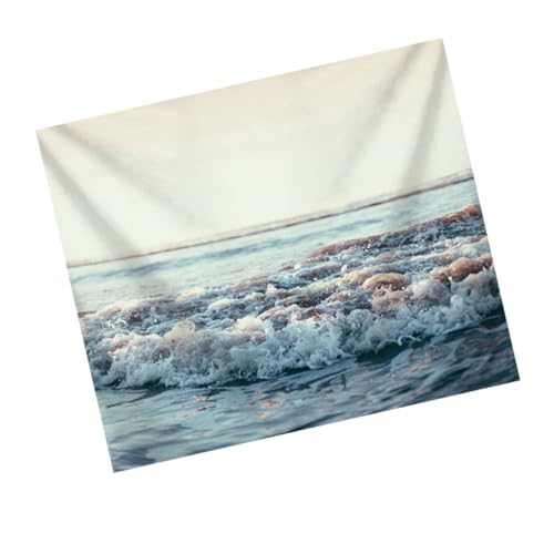 Cabilock Sea Wave Bedruckter Wandteppich Weicher Strand und Badetuch Atmungsaktiv Farbbrillianter Druck Vielseitig als Hintergrunddecke und Duschvorhang für Schlafzimmer und Urlaub von Cabilock