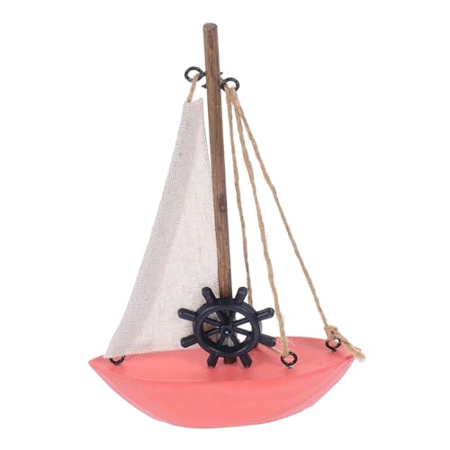 Cabilock Segelboot aus Holz Mediterranes Modellboot für Nautische Dekoration Kreative Strandornamente für Bücherregale und Tischplatten von Cabilock