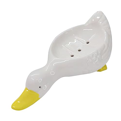 Cabilock Selbstentleerender Enten-Seifenhalter aus Keramik in Weiß Seifen Halter Aufbewahrungsbehälter für Seife Seifenabtropfschale Dekor Seifenschale Seifenetui Karikatur schmücken Regal Cabilock Selbstentleerender Enten-Seifenhalter aus Keramik in Weiß Seifen Halter Aufbewahrungsbehälter für Seife Seifenabtropfschale Dekor Seifenschale Seifenetui Karikatur schmücken Regal von Cabilock