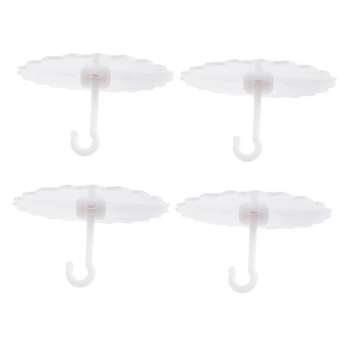 Cabilock Selbstklebender Deckenhaken für Moskitonetz Transparente Kunststoff halterung Einfache Montage ohne Bohren Praktischer Klebehaken für Bettbaldachin und Netzhängung im Wohnbereich von Cabilock