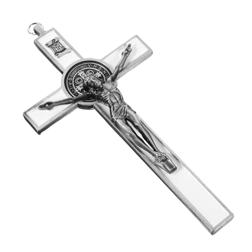 Cabilock Silbernes Vintage-wandkreuz Aus Metall Für Wohnzimmer Und Eingangsbereich Stilvolles Spirituelles Wohndekor Mit Jesusmotiv Cabilock Silbernes Vintage-wandkreuz Aus Metall Für Wohnzimmer Und Eingangsbereich Stilvolles Spirituelles Wohndekor Mit Jesusmotiv von Cabilock