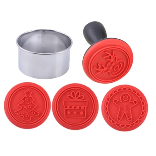 Cabilock Silikon Keksstempel Weihnachtsmotive Wiederverwendbar Ausstechform Backform für DIY Kekse Plätzchen Backzubehör Bpa-frei Robust und Leicht zu Reinigen von Cabilock