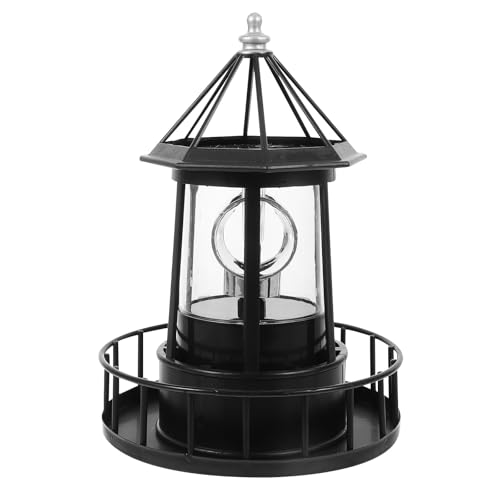 Rotierendes Solarlicht Solar-leuchtturm Im Freien Solarer Leuchtturm Solarbetriebener Leuchtturm Solargarten Leuchtturm Gartenlandschaft Drehbar Nautischer Leuchtturm Eisen von Cabilock