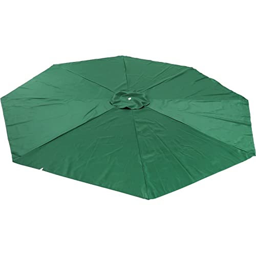 Cabilock Sonnenschirmabdeckung Polyester UV-Schutz 8 Rippen Außentisch Regenschirm Baldachin Sonnenschutz Abdeckung Ersatz für Sonnenschirm Sonnenschirm (Dunkelgrün) von Cabilock