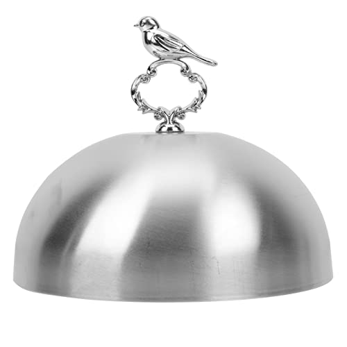 Cabilock Speiseglocke Edelstahl Tellerglocke Schmelzkuppel Teppanyaki Deckel Burger Dome Käseglocke Burgerhaube Fliegenhaube Lebensmittel Abdeckung Abdeckhaube für Steak Cheese Burger Speise von Cabilock