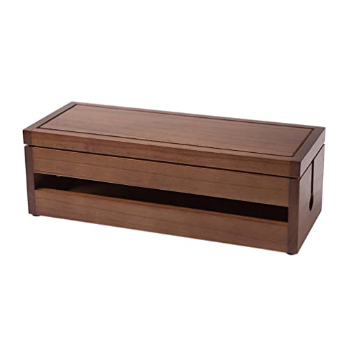 Cabilock Stabiler Steckdosen-kabel-organizer Aus Holz Multifunktionale Aufbewahrungsbox für Steckdosen Kaffeebraun für Das Home Office von Cabilock