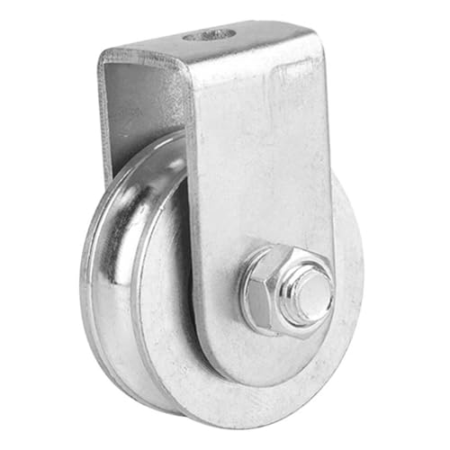 Cabilock Stahl Umlenkrolle Fixierrolle Hubrolle für Schwere Lasten Hitzebehandelte Robuste Werkstatt Seilzugrolle mit Halbumhülltem Lager für Effizientes Anheben und Ziehen von Cabilock