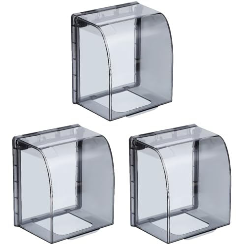Cabilock Steckdosenabdeckungen, 3 Stück, Wasserdichte Steckdosenabdeckung für Den Innen- Und Außenbereich, Stecker- Und Steckdosenschutz für Zuhause, Badezimmer, Hotel, Wand – Selbstklebend, von Cabilock