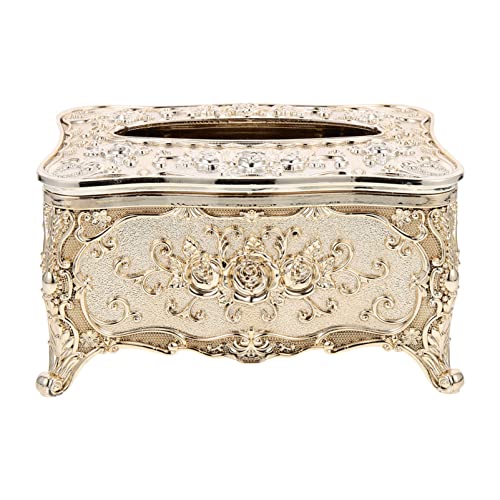 Cabilock Taschentuchbox- Aus Acryl Goldfarben Taschentuchbox-Abdeckung Für Wohnzimmer- Eleganter Servietten-Organizer Glatt von Cabilock