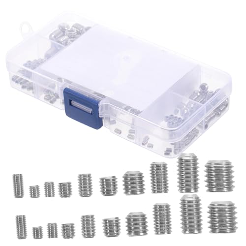 Cabilock Teiliges Set Edelstahl Innensechskant Klemmschrauben Sortiment Gewindestifte mit Robustem Gewinde und Hoher Drehmomentbeständigkeit für Langlebige Befestigung Cabilock Teiliges Set Edelstahl Innensechskant Klemmschrauben Sortiment Gewindestifte mit Robustem Gewinde und Hoher Drehmomentbeständigkeit für Langlebige Befestigung von Cabilock