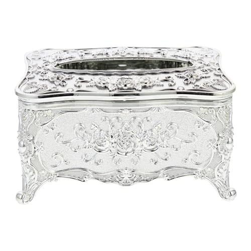 Cabilock Tissue Box Mit EuropäIschem Design, Rechteckiger Taschentuchspender FüR Zuhause, Perfekte AufbewahrungslöSung FüR KosmetiktüCher Und PapiertüCher von Cabilock