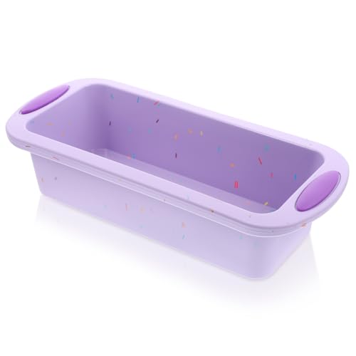 Cabilock Toastform Aus Silikon Korb Mini-kuchenformen Nicht Antihaft-kuchen Brotbackform Mini-törtchenformen Kastenformen Zum Backen Brotdose Verstellbare Kuchenform Blech Violett Kieselgel von Cabilock