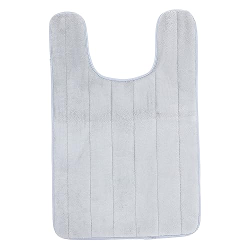 Cabilock Toilettenmatte Toiletten für Badezimmer Kissen Saugfähig Schaum Badematte mit Rutschfester Unterseite WC Bodenmatte Toilettenteppich in U-Form WC-Vorleger in U-Form Polyester Grey Cabilock Toilettenmatte Toiletten für Badezimmer Kissen Saugfähig Schaum Badematte mit Rutschfester Unterseite WC Bodenmatte Toilettenteppich in U-Form WC-Vorleger in U-Form Polyester Grey von Cabilock