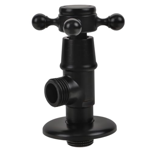 Cabilock Toilettenwinkel Absperrhahn 1/2 Zoll Retro Toilettenwinkelventil Eckventil Für Die Eckregulierventil Schwarz Wasser - Wc-eckventil Alles Bronze Handrad von Cabilock