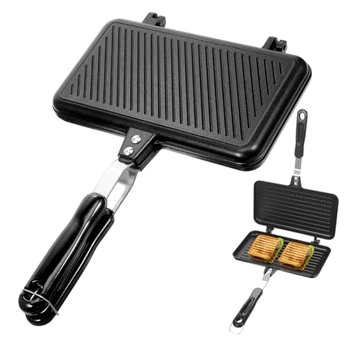 Cabilock Antihaft-sandwich-bratpfanne Doppelseitig Brotbacken Für Schnellverschluss Kochgeschirr Snackpfanne Grill Toastmaker Küche Cabilock Antihaft-sandwich-bratpfanne Doppelseitig Brotbacken Für Schnellverschluss Kochgeschirr Snackpfanne Grill Toastmaker Küche von Cabilock