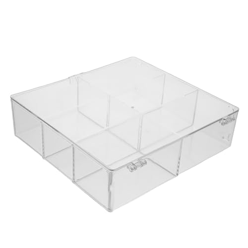 Cabilock Transparente Aufbewahrungsbox für Wattepads und Wattestäbchen Fächer Staubdicht Langlebig Vielseitiger Kosmetik organizer für Badezimmer Schminktisch und Reisen von Cabilock