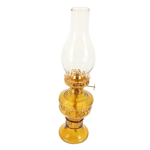 Cabilock Transparente Öllampe im Retro Nachfüllbare Tischlampe für Dekoration und Beleuchtung zu Hause Einfache Bedienung und Verstellbare Flamme Eleganter von Cabilock