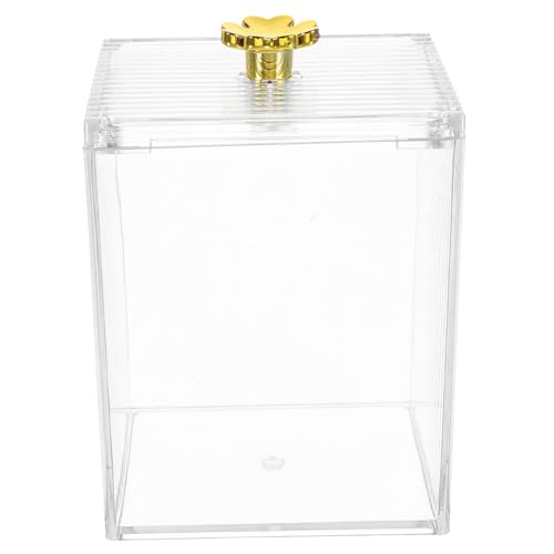 Cabilock Transparenter Cotton Pad Box aus Robustem Pet Staubgeschützter Organizer für Wattepads Wattestäbchen und Wattebällchen Kompakte Aufbewahrung für Schminktisch Bad und Schlafzimmer von Cabilock