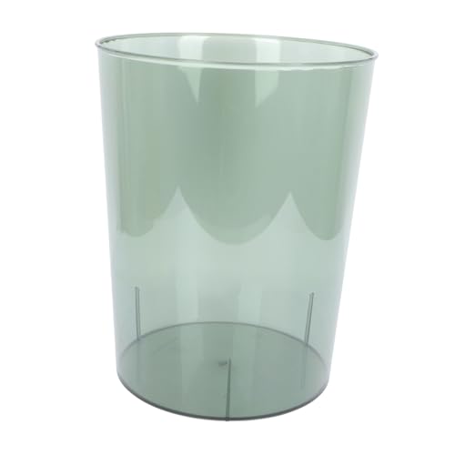 Cabilock Transparenter Runder Haushaltsmülleimer Pet Großer Abfallbehälter Platzsparender Abfalleimer für Büro Bad Kinderzimmer Langlebiger und Stoßfester Müllkorb von Cabilock