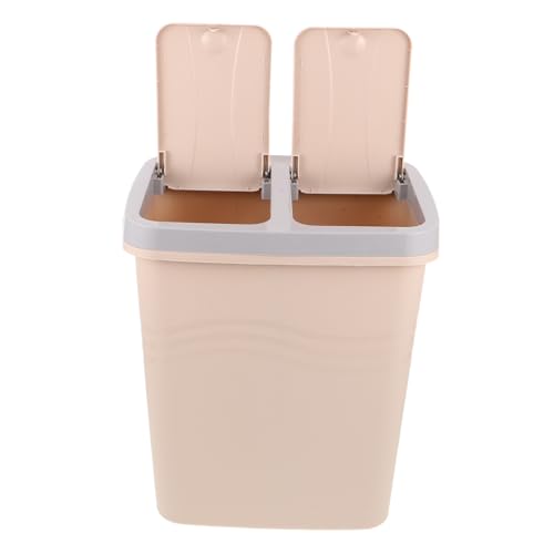 Cabilock Trocken- und Nasstrennmülleimer Küche mit zwei Mülleimern Müllbehälter mit trockener nasse Trennung Doppelter Mülleimer für Recycling und Müll doppelte Mülltonne Plastik Khaki Cabilock Trocken- und Nasstrennmülleimer Küche mit zwei Mülleimern Müllbehälter mit trockener nasse Trennung Doppelter Mülleimer für Recycling und Müll doppelte Mülltonne Plastik Khaki von Cabilock