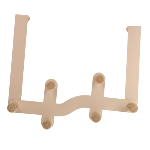 Cabilock Türgarderobe mit Stabilen Holz-haken zum Einhängen Robuster Platzsparender Türhaken Kleiderhaken Organizer für Handtücher Schlüssel und Kleidung ohne Bohren Einfach zu Montieren von Cabilock