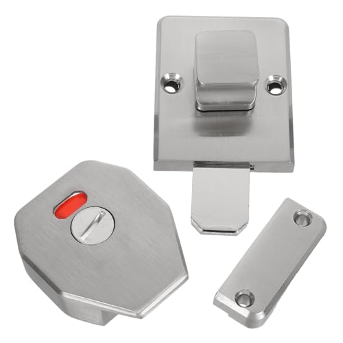 Cabilock Türschloss mit Anzeige Wasserdichtes Toiletten Latch für Badezimmer Klarer Besetzt Frei Indikator Robustes Privacy Schloss für Wc Trennwände von Cabilock