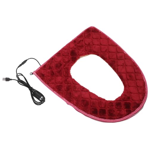 Cabilock USB Beheizter Toilettensitzwärmer Weiche Toilettensitzauflage Im Gitter Design Beheiztes Wc Sitzkissen Wasserwaschbar Für Komfortable Nutzung Im Badezimmer von Cabilock