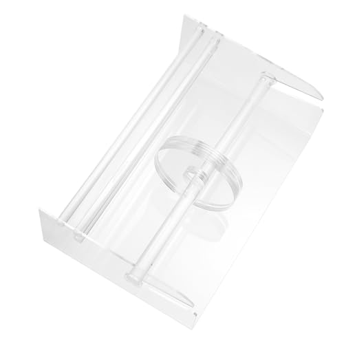 Cabilock Verstellbarer Aufkleberrollenhalter mit Fächern Etikettenspender für Büro Organisation Transparenter Sticker Dispenser Langlebig und Benutzerfreundlich für Schreibtisch und Zuhause von Cabilock