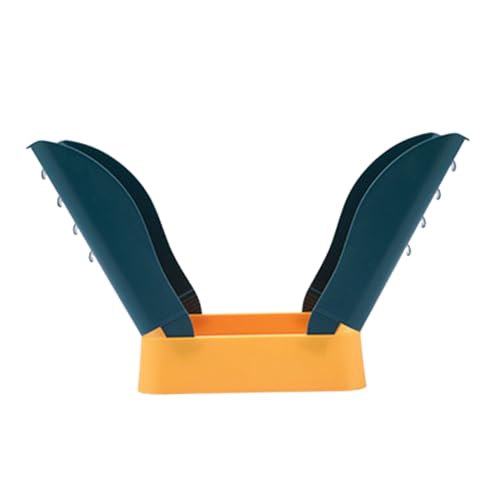 Cabilock Verstellbarer Müllbeutelhalter Erweiterbar Müllsack Organizer für Küche Bad Kunststofftaschen Aufbewahrung Flexibel Neun Blau gelb von Cabilock