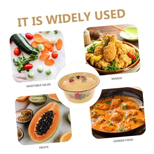 Cabilock Vintage Emaille Waschschüssel mit Deckel Retro Aufbewahrungsbehälter Vielseitige Küche Emaillegeschirr Dicht Schließend Einfach zu Reinigen und Robust Cabilock Vintage Emaille Waschschüssel mit Deckel Retro Aufbewahrungsbehälter Vielseitige Küche Emaillegeschirr Dicht Schließend Einfach zu Reinigen und Robust von Cabilock