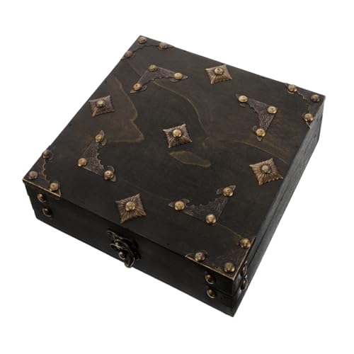 Cabilock Vintage Holz Aufbewahrungsbox Quadratisch Robust Schmuck Organizer Retro Schatzkiste mit Elegantem Design für Büro und Zuhause zur Aufbewahrung von Schmuck und Kleinigkeiten Cabilock Vintage Holz Aufbewahrungsbox Quadratisch Robust Schmuck Organizer Retro Schatzkiste mit Elegantem Design für Büro und Zuhause zur Aufbewahrung von Schmuck und Kleinigkeiten von Cabilock