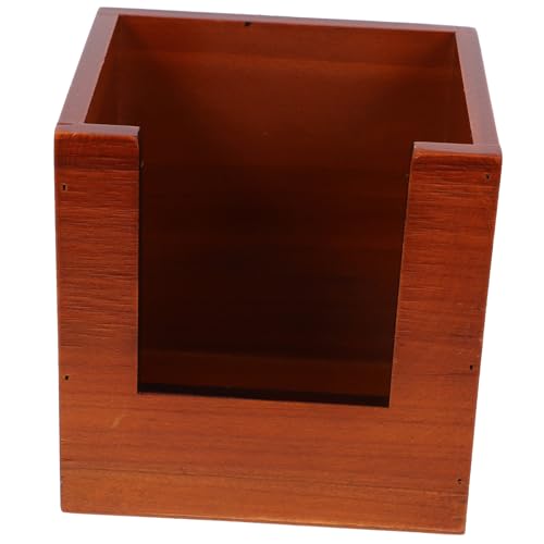 Cabilock Vintage Holzständer Aufbewahrungsbox Küche Rezeptkartenhalter Kleine Multifunktionale Holzbox für Organisation und Platzsparende Aufbewahrung Tisch und Regal von Cabilock