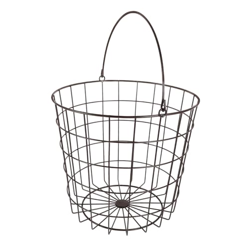 Cabilock Vintage Metall-drahtkorb mit Henkel Großer Aufbewahrungskorb für Snacks Brot Obst und Gemüse Retro Metall Design für Stilvolle Organisation und Vielseitige Nutzung im Haushalt von Cabilock