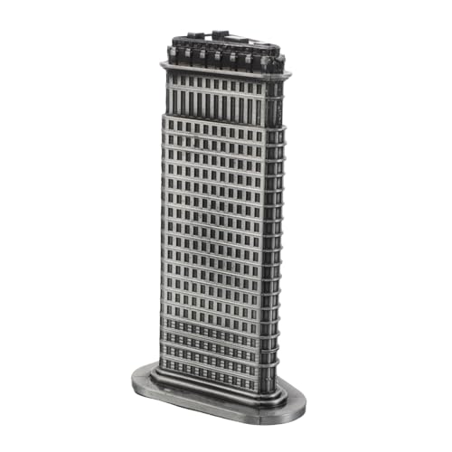 Cabilock Vintage Metallmodell Retro Architektur Skulptur Legierung Kunst Flatiron Gebäude Souvenir Büro Schreibtisch Ornament Fotografie Requisite von Cabilock
