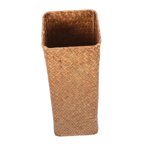 Cabilock Vintage Rattan Vase Seegrasgeflecht Handgefertigt Kompakte Blumenvase Multifunktional Deko Blumentopf für Tisch Regal Karomuster Cabilock Vintage Rattan Vase Seegrasgeflecht Handgefertigt Kompakte Blumenvase Multifunktional Deko Blumentopf für Tisch Regal Karomuster von Cabilock