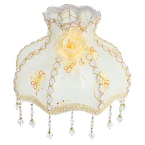 Cabilock Vintage Stofflampenschirm für Tischlampe Retro Deckenleuchte im Europäischen Stil Einfache Installation Langlebig und Elegant für Wohnzimmer und Schlafzimmer von Cabilock