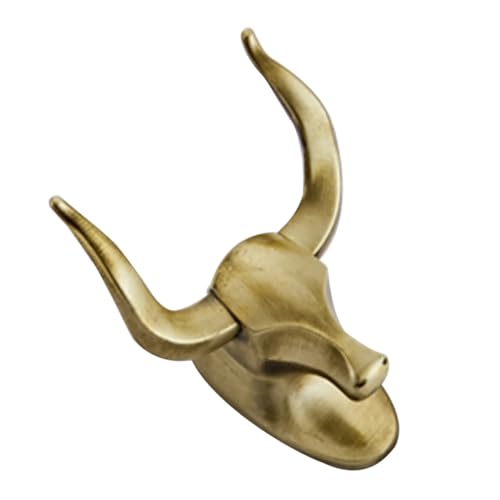 Cabilock Vintage Wandhaken Kuhkopf aus Robustem Dekorativer Garderobenhaken für Badezimmer Wohnzimmer Türinnenseite Vielseitiger Kleider Hutaufhänger ohne Bohren Platzsparend und Langlebig von Cabilock