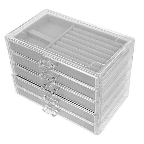 Cabilock Vitrine Für Steine Sammelbox Mit Rastern Und Rastern Zur Aufbewahrung Und Präsentation Ihrer Wertvollen Rock Sammlung Ausgekleidet von Cabilock