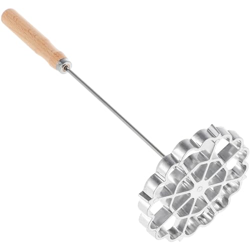 Cabilock Waffelbäckerei Roseneisen Riesen Rosetteneisen Tauchform zum Backen Waffel Rosetten Waffelform Timbale Bunuelos Form Aluminium Rosenküchleform Waffelförmchen Teigform Ausstechformen von Cabilock