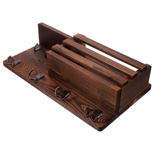 Cabilock Wand Schlüsselhalter aus Holz Multifunktionales Ablagesystem für Eingangsbereich Rustikales Design mit Haken zur Aufbewahrung von Schlüsseln und Post für Wohnzimmer und Flur Cabilock Wand Schlüsselhalter aus Holz Multifunktionales Ablagesystem für Eingangsbereich Rustikales Design mit Haken zur Aufbewahrung von Schlüsseln und Post für Wohnzimmer und Flur von Cabilock