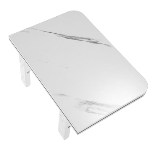 Cabilock Wandklapptisch Weiß Marmor Klappbar Multifunktionaler Schreibtisch Laptop Tisch Platzsparend Für Küche Büro Wohnbereich von Cabilock