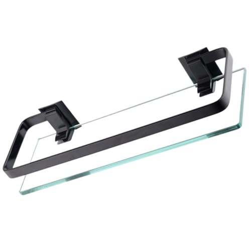 Cabilock Wandmontiertes Badezimmerregal aus Rostfreiem Aluminiumlegierungsrahmen mit Robustem Gehärtetem Glas Multifunktionaler Duschorganizer für Küche Bad Wohnzimmer Einfache Montage von Cabilock