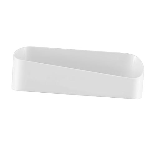Cabilock Wandregal Badezimmer Organizer aus Kunststoff Selbstklebendes Duschregal ohne Bohren Geometrisches Design für Shampoo Seife und Rasierer Weiß von Cabilock