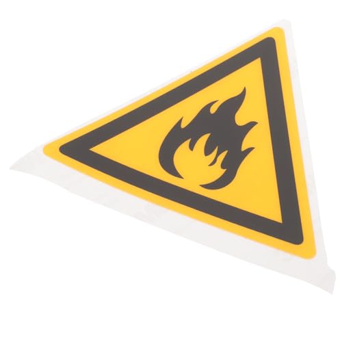 Cabilock Warnschild Brennbare Stoffe Selbstklebend Brandschutzzeichen für Feuerprävention in Schule Öffentlicher Bereich Leicht Anzubringen Klare Warnhinweise von Cabilock